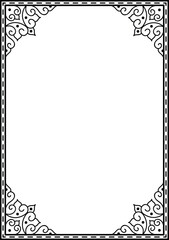 Vintage ornament frame. Decorative border frame vector