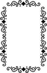 Vintage ornament frame border vector design