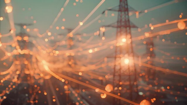 Closeup of a network of interconnected solar panels wind turbines and energy storage systems within a smart grid maximizing renewable energy usage and minimizing reliance on traditional .
