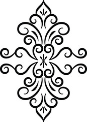 Ornate vintage frames and scroll element