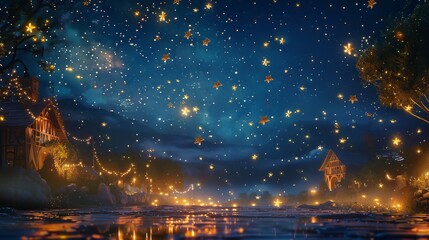 Mesmerizing night sky with glittering stars and celestial beauty, perfect for dreamy backgrounds, wallpaper, and inspiring designs
