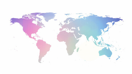 Rainbow-colored world map