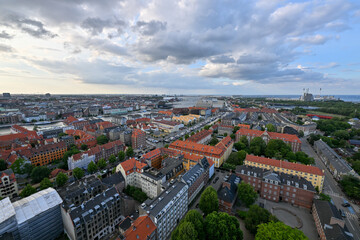 Naklejka na ściany i meble Panoramic View - Copenhagen, Denmark