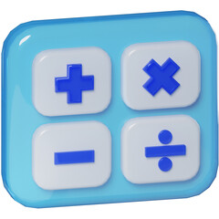 Obraz premium calculator math Education School stationery 3D