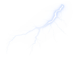 PNG Lightning thunder overlay effect, transparent background