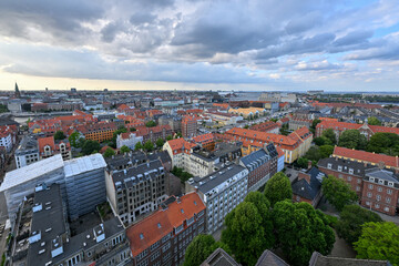 Naklejka na ściany i meble Panoramic View - Copenhagen, Denmark