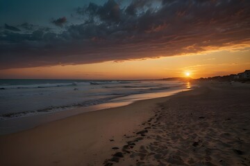 beach sunset beautiful view 