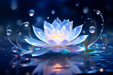 lotus flower and water
