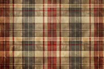 Warm plaid paper texture offering cozy nostalgia. Homely warmth AI Image