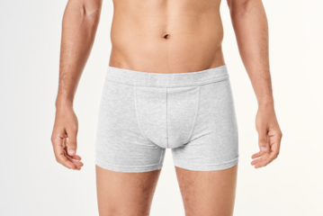 Man in boxer shorts png underwear mockup