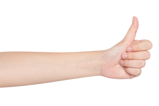 Thumbs up hand gesture png mockup fingerprint scanning biometric security technology