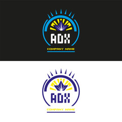 ADX letter logo vector design on black and white color background ADX letter logo icon design
