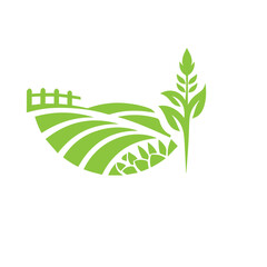 farm field logo concept