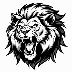 lion head mascot head of lion Vector Illustration 