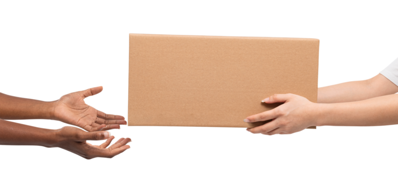 Png Paper box packaging mockup for delivery concept