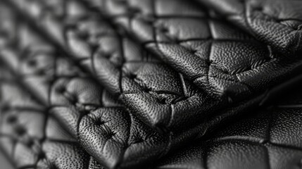  quilted leather piece with distinct stitching design
