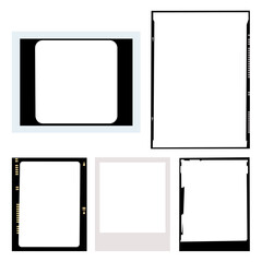 Fototapeta premium Vintage photo film frames png aesthetic set