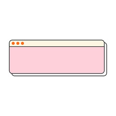 Notification png frame, retro style, transparent background