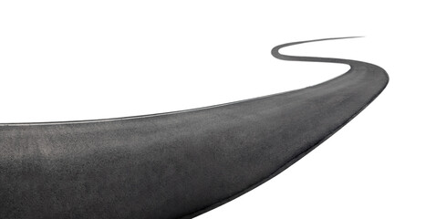 Curvy road png sticker, transparent background © Rawpixel.com