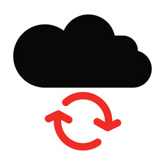 Streamline Cloud  Glyph Icon  