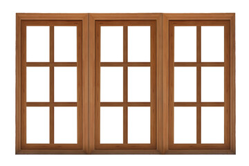 Double casement png window clipart, home exterior design on transparent background