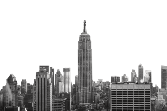 Png Manhattan New York border sticker, transparent background