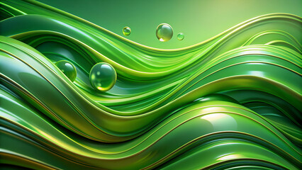 Minimalist Fluid Green Background