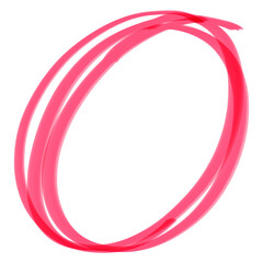 Png doodle highlight round badge sticker in pink tone