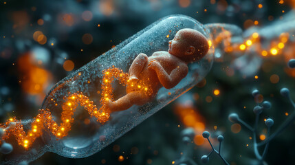 DNA操作された子供 - obrazy, fototapety, plakaty