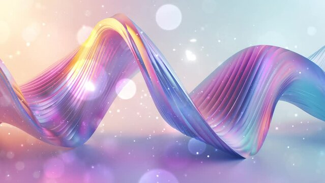 realistic render of a twisted helix shape prism material. seamless looping overlay 4k virtual video animation background