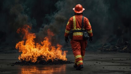 firefighter in action generative AI