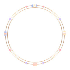 Round Boho style png frame