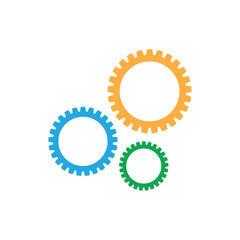 Gear logo vector template symbol design