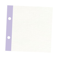 Beige hole punched notepaper journal sticker design element