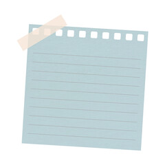 Grayish blue lined notepaper journal sticker design element