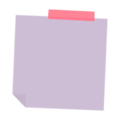Pastel purple notepaper journal sticker design element
