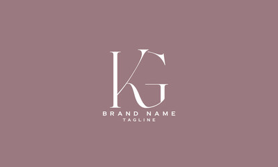 GK, KG, Abstract initial monogram letter alphabet logo design