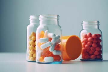 Medical pills close-up