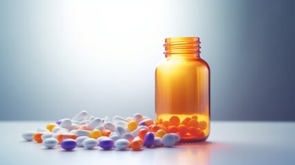 Medical pills close-up