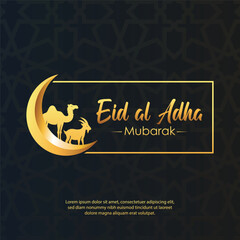 Eid al Adha Mubarak Islamic social media Post template