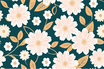 Seamless Floral Pattern. Colorful Floral Background. Abstract Floral art. Beautiful vintage floral pattern art and design. Beautiful botanical wallpaper, textile design. Floral Background.            