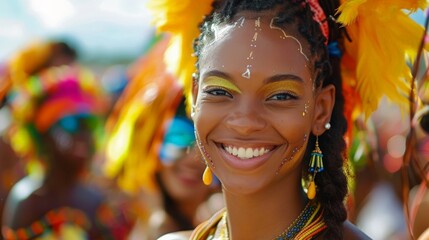 Barbados Crop Over Festival, traditional harvest festival with music and dance - obrazy, fototapety, plakaty