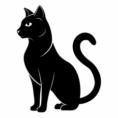 Cat vector illustration. Cat silhouette 