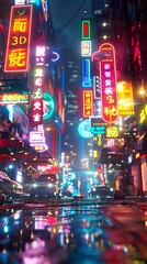 Cyberpunk neon signs