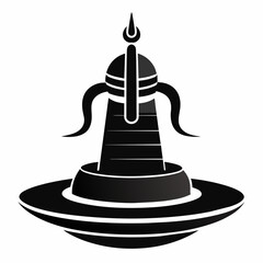 silhouette of a temple Lord Shiva   Vector Illustration 