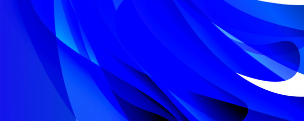 A closeup of a vibrant blue and white abstract background resembling petals of a flowering plant. Shades of azure, violet, electric blue, and magenta create a stunning composition