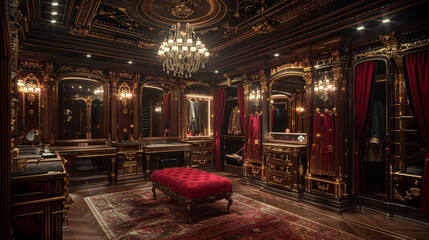Revel in the luxury of a dressing room fit for royalty.