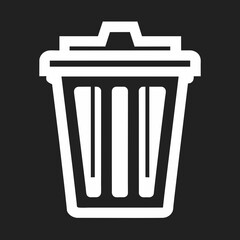 recycle bin icon illustration of a gun  in flight  Vector Illustration 