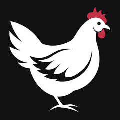 illustration of a chicken Heron in flight  Vector Illustration 