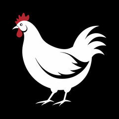 hen and rooster Heron in flight  Vector Illustration 